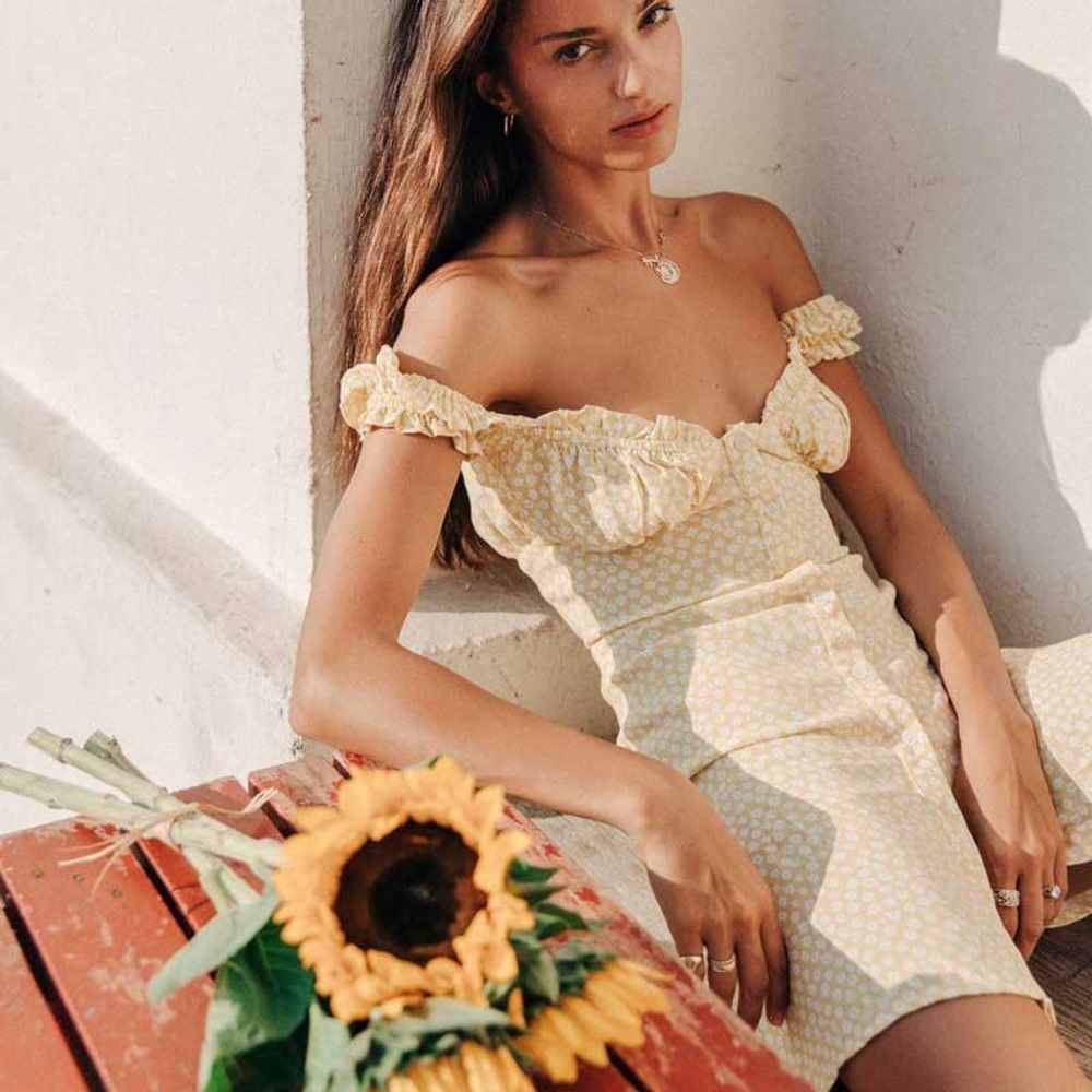 With Jean Isabelle Dress in Lemon